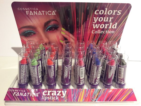 Lippenstift, crazy Lipstick,cosmetica fanatica,8 verrückte Farben